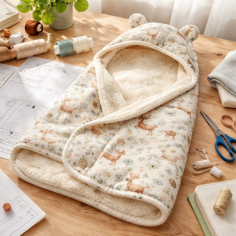 Couverture nomade bébé à coudre — Tutoriel illustré et patron PDF à télécharger